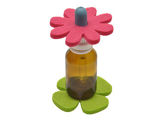 Image showing Bach flower remedies and felt decoration