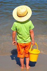 Image showing Boy at the seaside