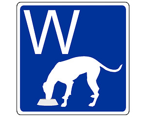 Image showing Traffic sign for dogs