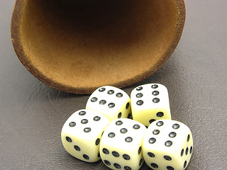 Image showing Dice cup and dice