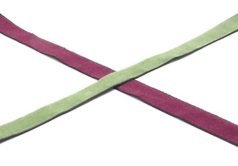 Image showing Two crossed bands of rayon
