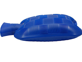 Image showing Blue hot-water bag on a  white background