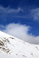 Image showing Off-piste slope at nice day