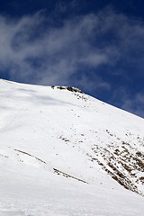 Image showing Off-piste slope with stones