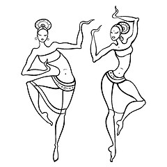Image showing Beautiful asian dancer.