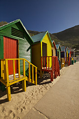 Image showing Beach Cabins, Cape Town