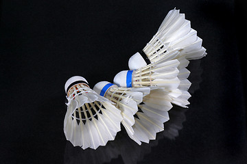 Image showing Shuttlecock and badminton