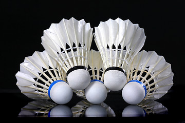 Image showing Shuttlecock and badminton