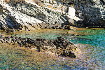 Image showing Rock in the sea