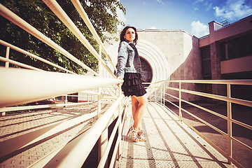 Image showing Girl on the Bridge