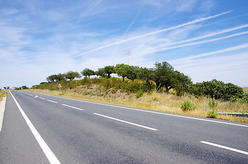 Image showing Country road in Alentejo,south of Portugal 