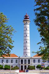 Image showing view of the lighthouse of Vila Real de Santo Antonio,Algarve,Por