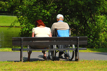 Image showing Relaxing in the park