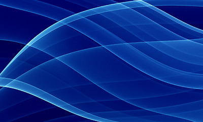 Image showing deep blue curves