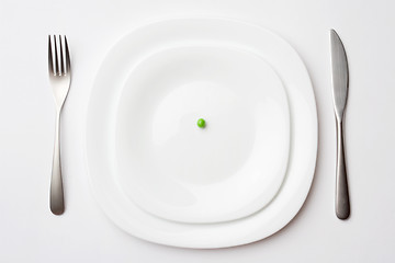 Image showing place setting with pea