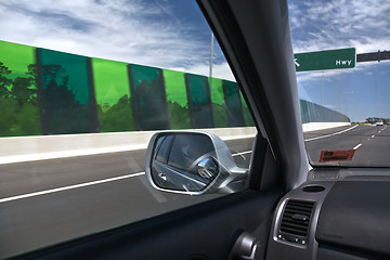 Image showing Fast car on a Road Speed