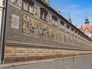 Image showing Fuerstenzug Procession of Princes in Dresden, Germany