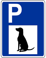 Image showing Traffic sign for dogs