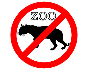 Image showing Tiger  in zoo prohibited