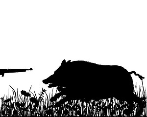 Image showing Boar hunting