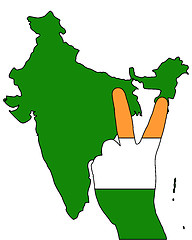 Image showing India hand signal