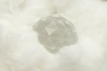 Image showing Ball of glass in cotton