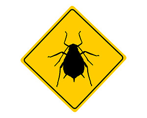 Image showing Aphid warning sign