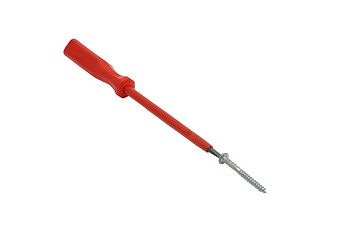 Image showing Screwdriver and screw