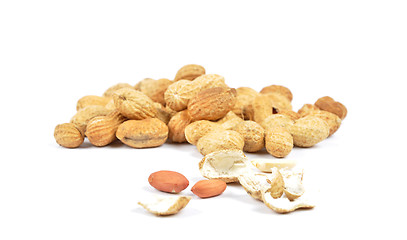 Image showing Peanuts on white