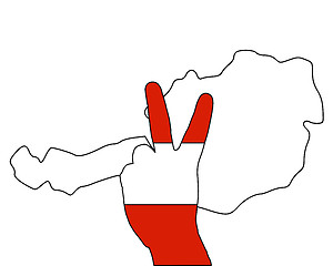 Image showing Austria hand signal