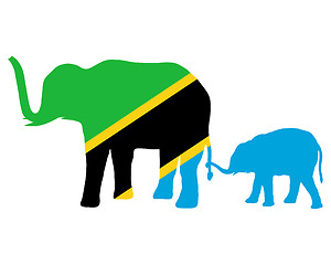 Image showing Tanzania elephants