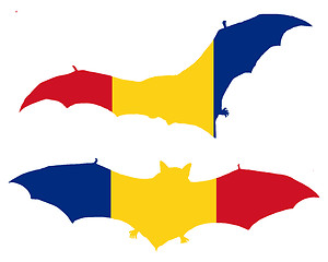 Image showing Flag of Romania with bat