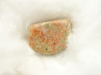 Image showing Unakite on cotton