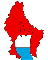 Image showing Luxembourg hand signal