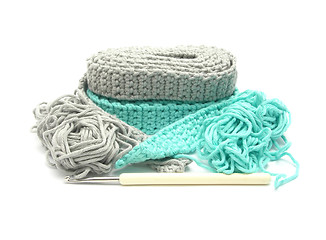 Image showing Two-tone crochet-work