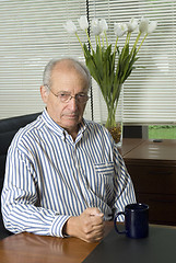 Image showing senior executive in office