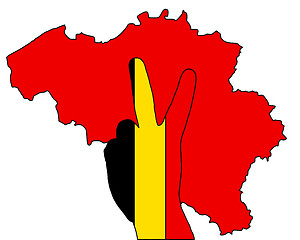 Image showing Belgian hand signal