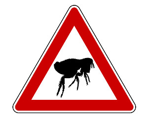 Image showing Flea warning sign