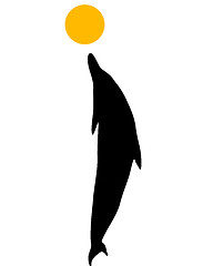 Image showing Dolphin silhouette