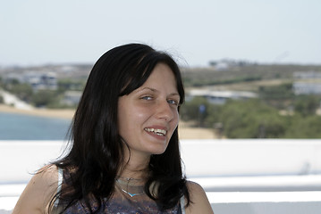 Image showing attractive young woman beach