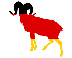 Image showing Flag of Germany with ram