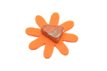 Image showing Red Jasper on felt