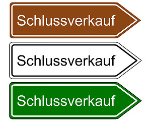 Image showing Direction sign sale