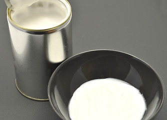 Image showing Detailed and colorful image of tin can with coconut milk