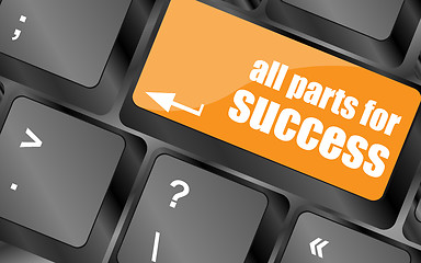 Image showing all parts for success button on computer keyboard key