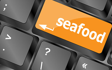 Image showing keyboard key layout with sea food button