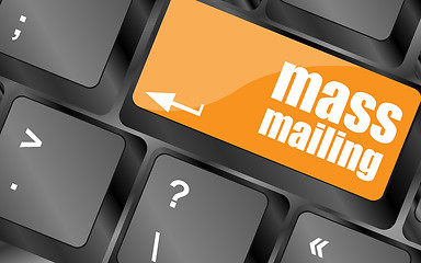 Image showing Marketing concept: computer keyboard with word Mass Mailing