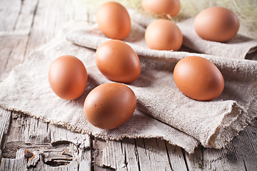 Image showing fresh brown eggs