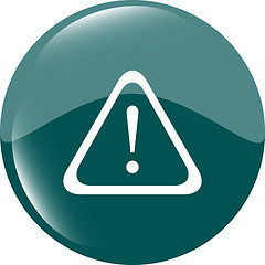 Image showing Attention sign icon. Exclamation mark. Hazard warning symbol. Modern UI website button