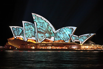 Image showing Sydney Opera House during Vivid Annual Festival